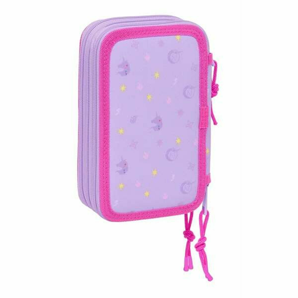 Image secondaire de Pochette à crayons triple Unicorn Academy Lila 12,5 x 19,5 x 5,5 cm 37 Pièces