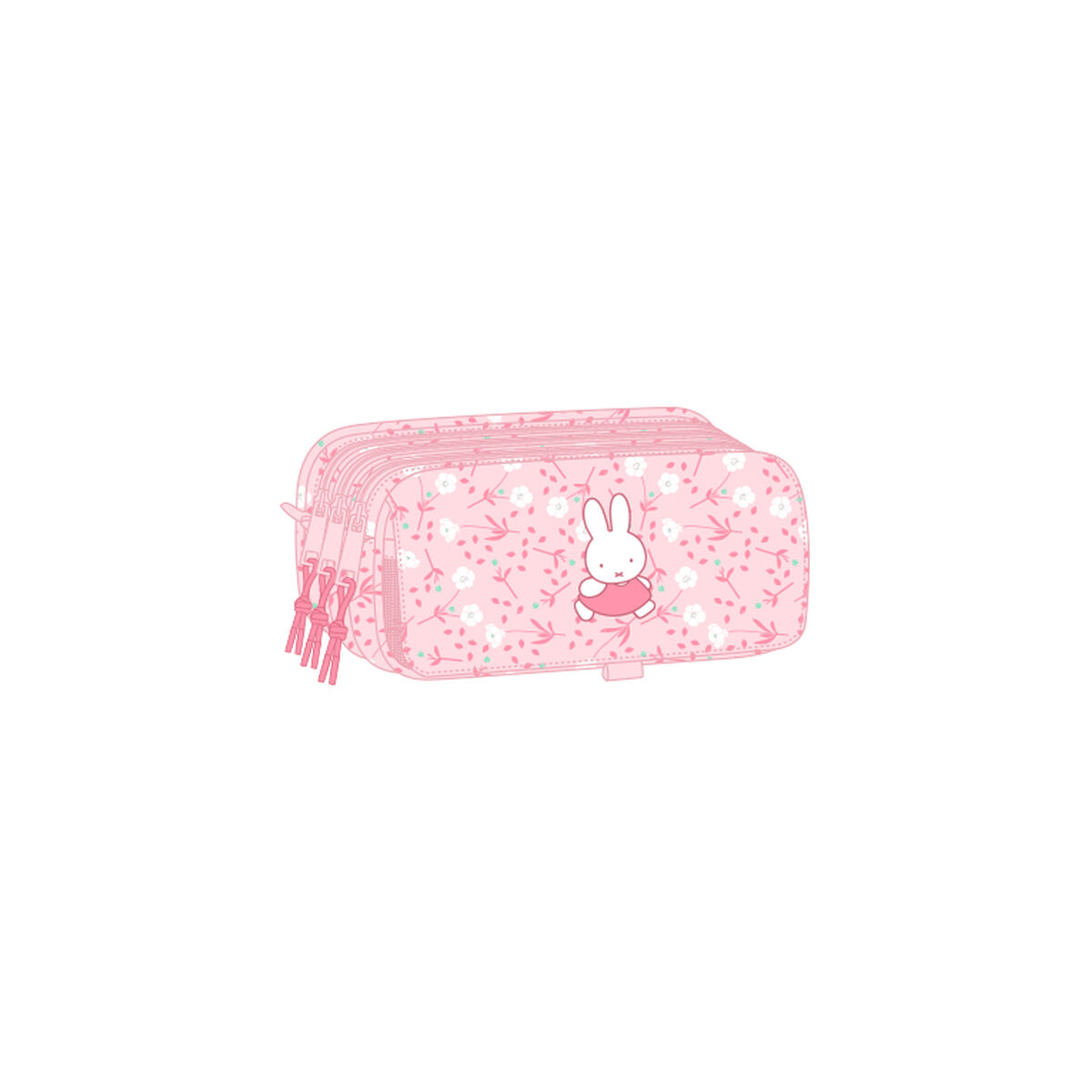 Fourre-tout Miffy Flores 21,5 x 10 x 8 cm