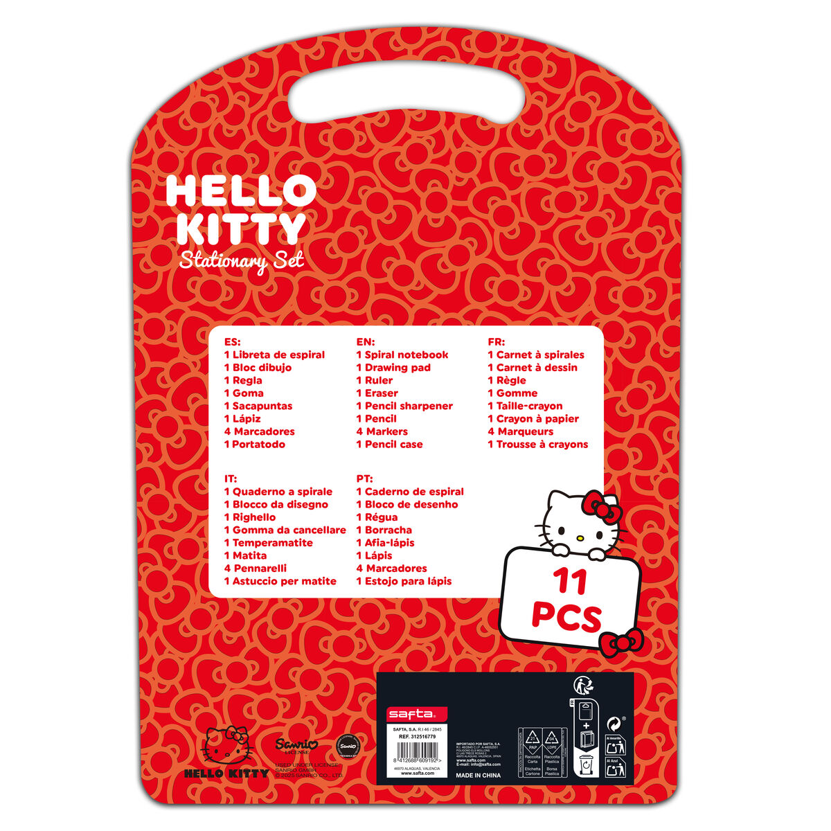 Image secondaire de Portemines Hello Kitty Iconic Blanc Rouge