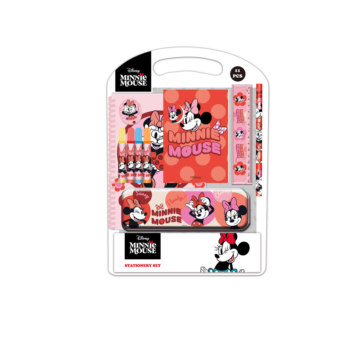Set de Papelería Minnie Mouse Naive Rosa claro