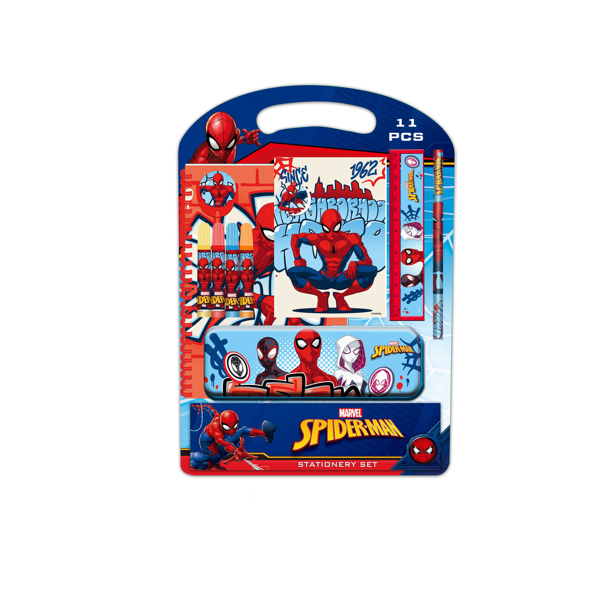 Schrijfset Spider-Man Attack Zwart