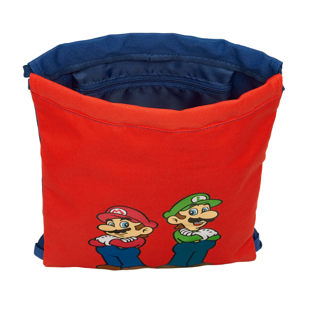 Rugtas met Koordjes Super Mario Mamma mia Rood Marineblauw 26 x 34 x 1 cm