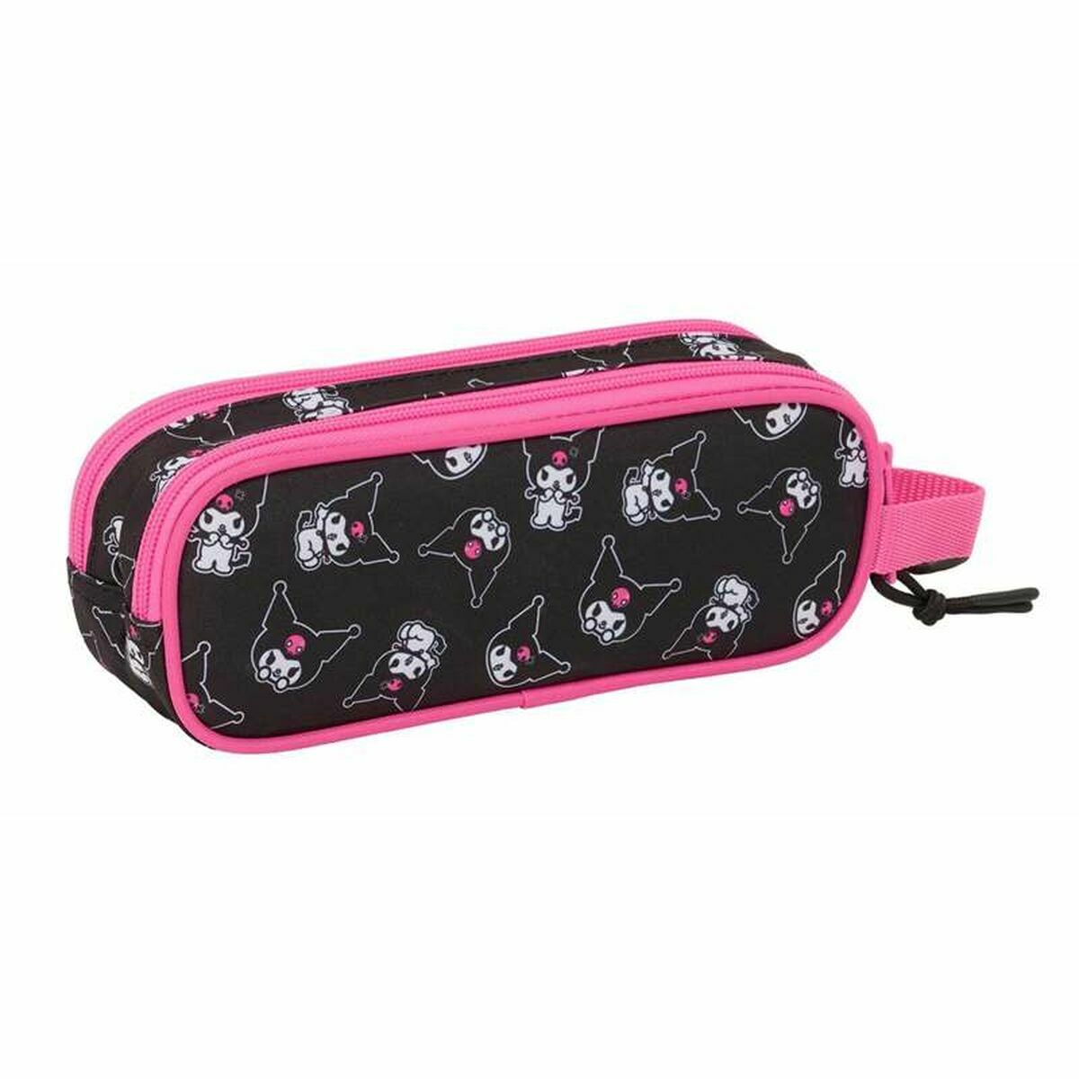 Image secondaire de Trousse Fourre-Tout Double Kuromi Noir Fuchsia 21 x 8 x 6 cm