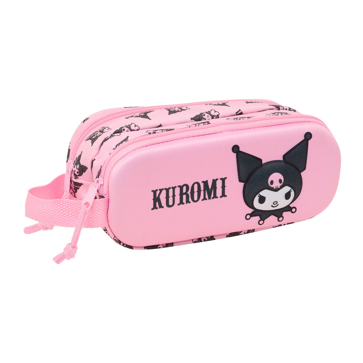 Trousse Fourre-Tout Double Kuromi Rose 21 x 8 x 6 cm