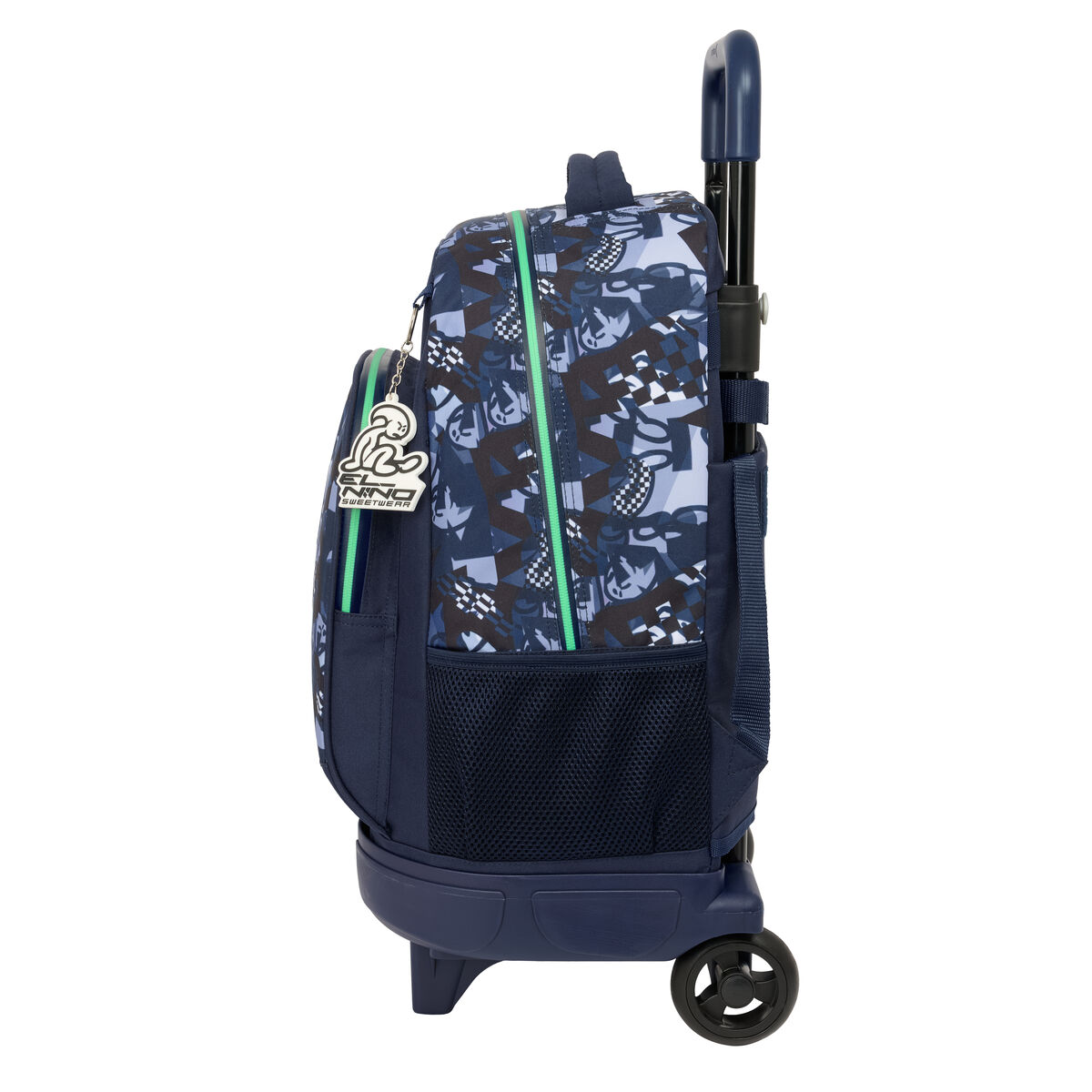 School Rucksack with Wheels El Nio Navy Navy Blue 33 x 45 x 22 cm
