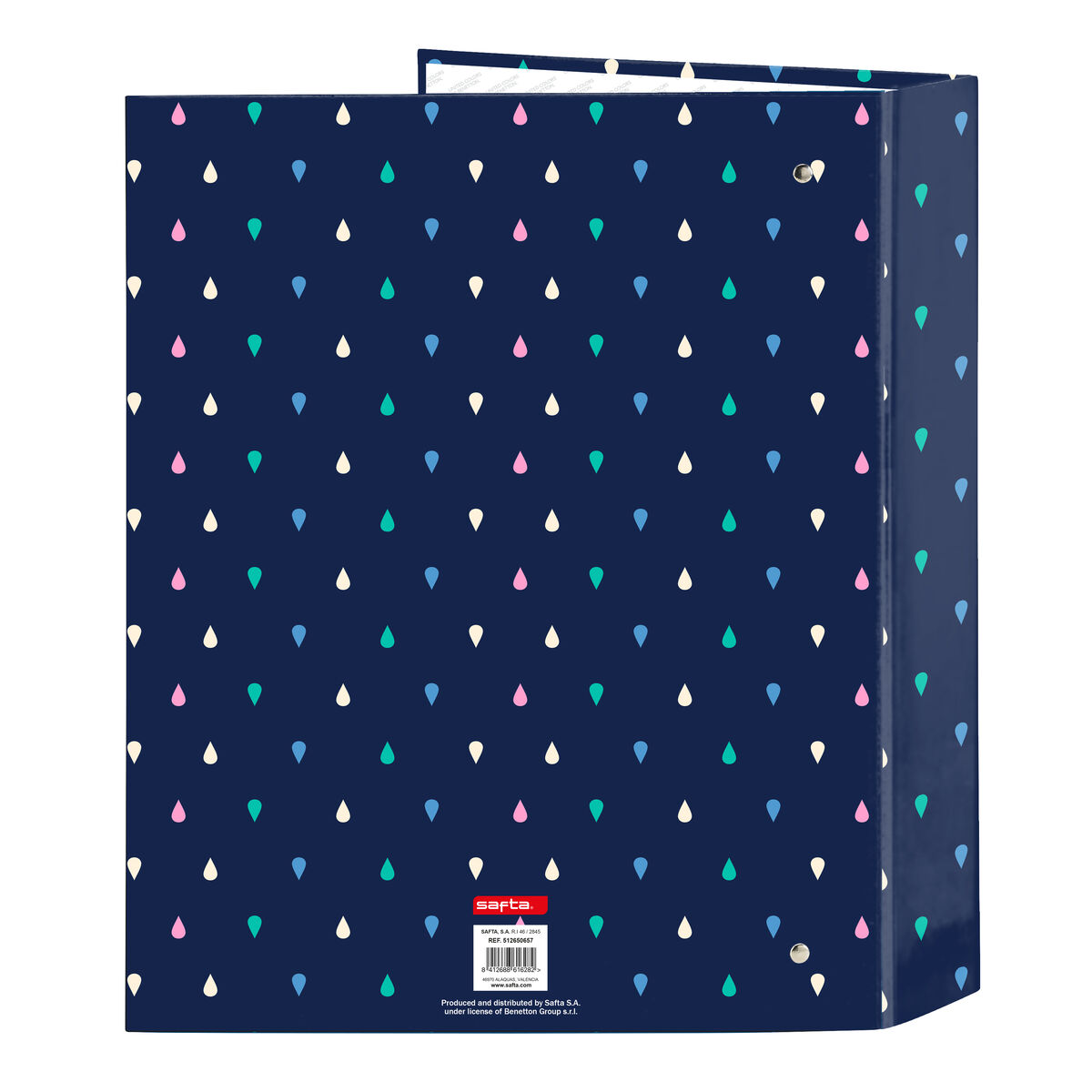 Ring binder Benetton Drop Multicolour A4 27 x 33 x 6 cm