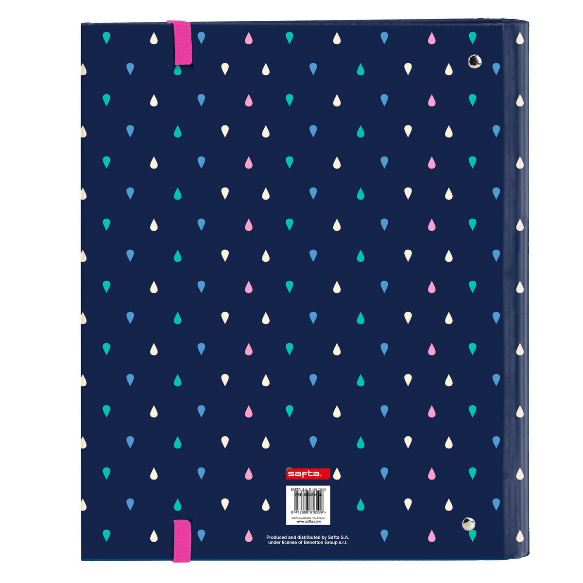 Ring binder Benetton Drop Multicolour 27 x 32 x 3.5 cm