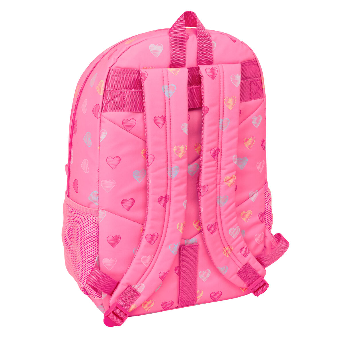 School Bag Benetton Heart Pink 30 x 46 x 14 cm