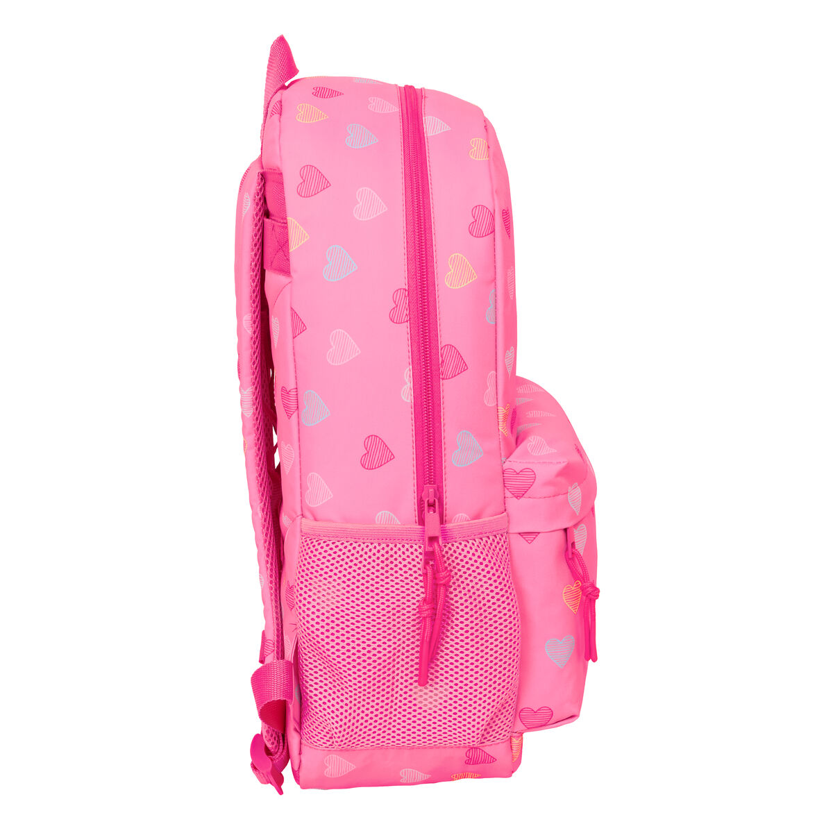 School Bag Benetton Heart Pink 30 x 46 x 14 cm