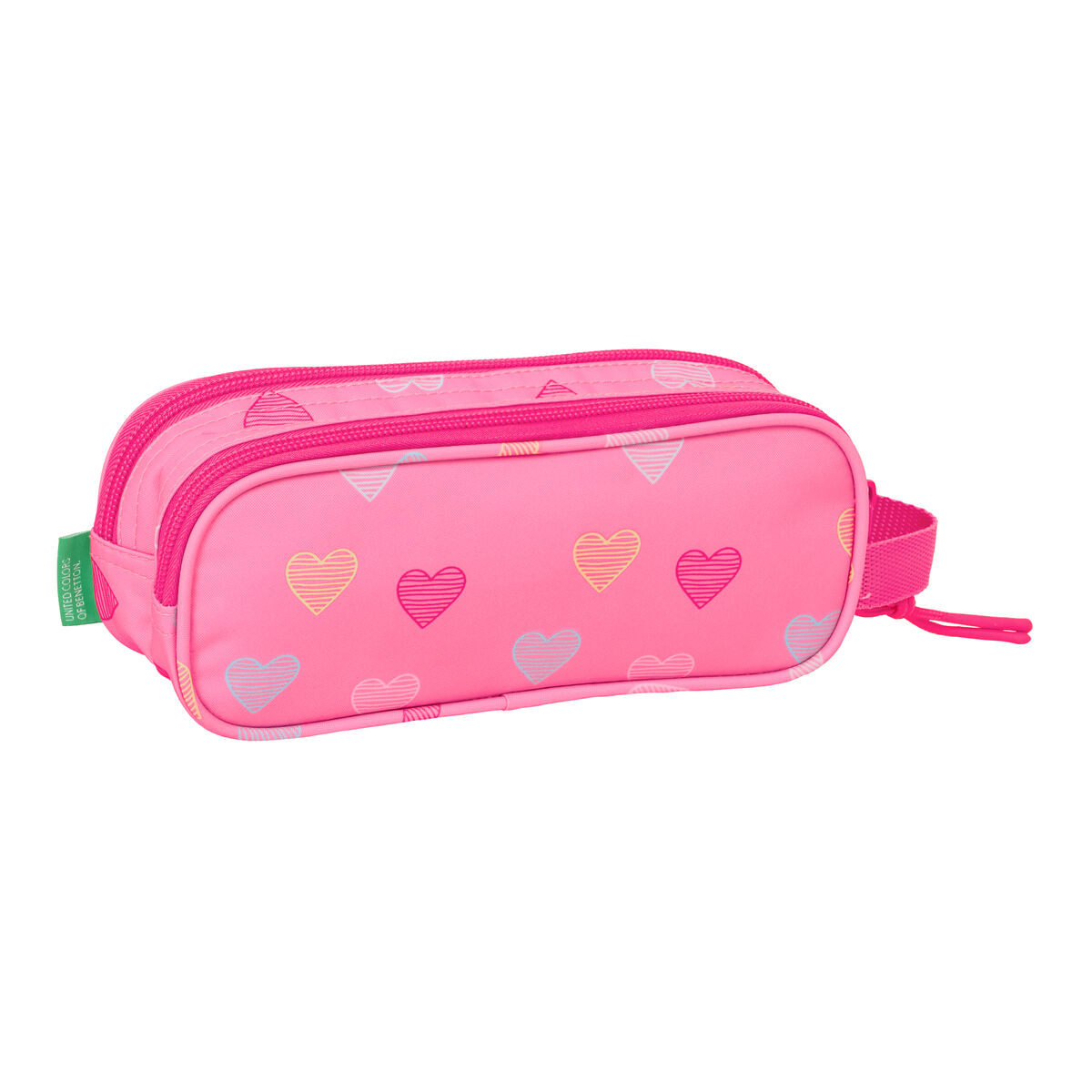Holdall Benetton Heart Pink 21 x 8 x 6 cm