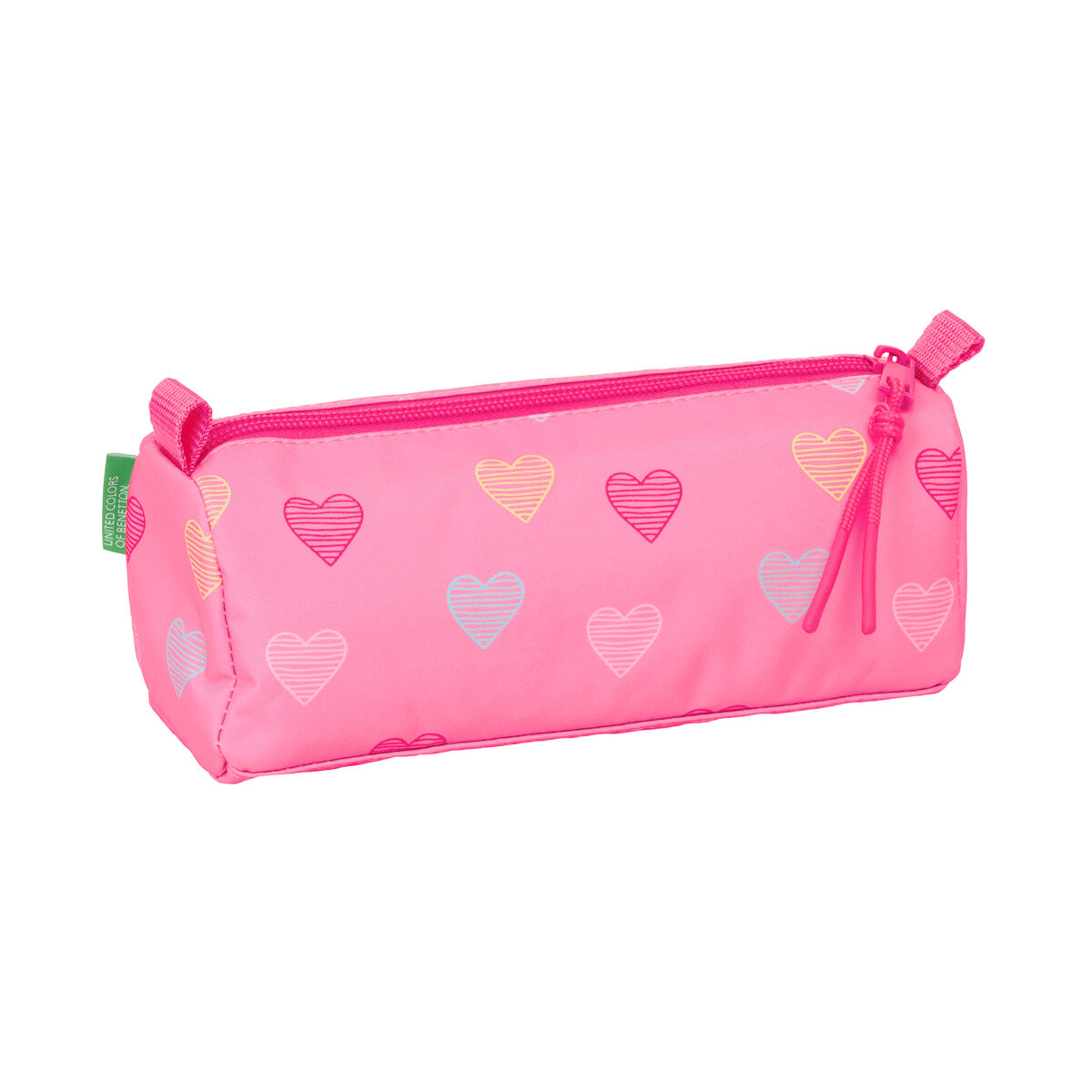 Holdall Benetton Heart Pink 21 x 8 x 7 cm