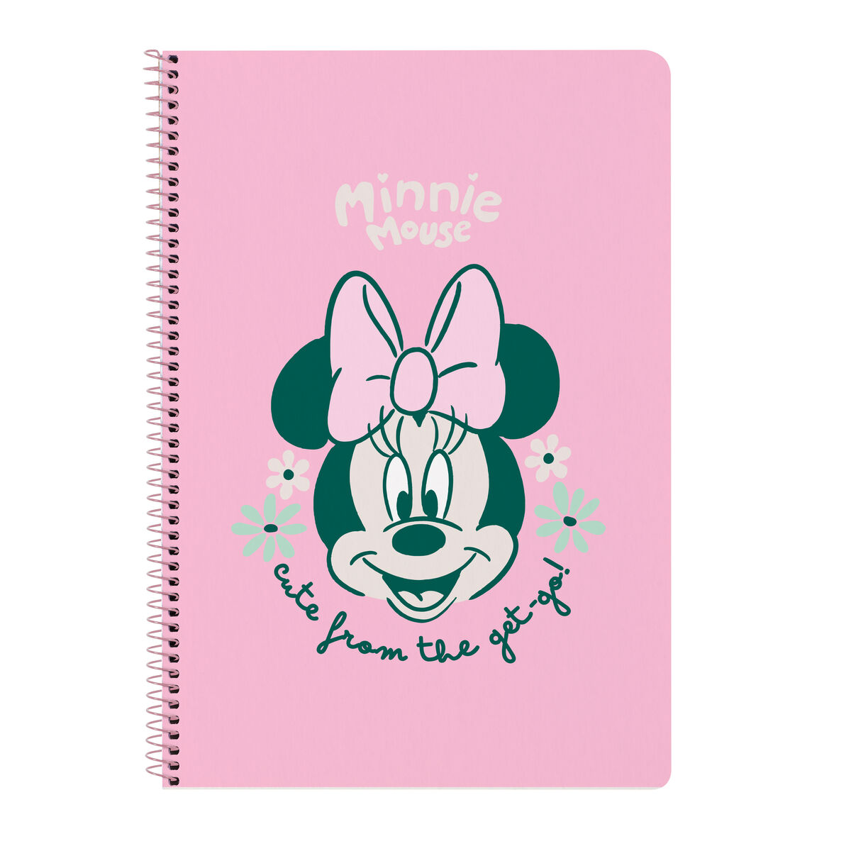 Ring binder Minnie Mouse Minty Pink A4 21.5 x 31 x 1 cm
