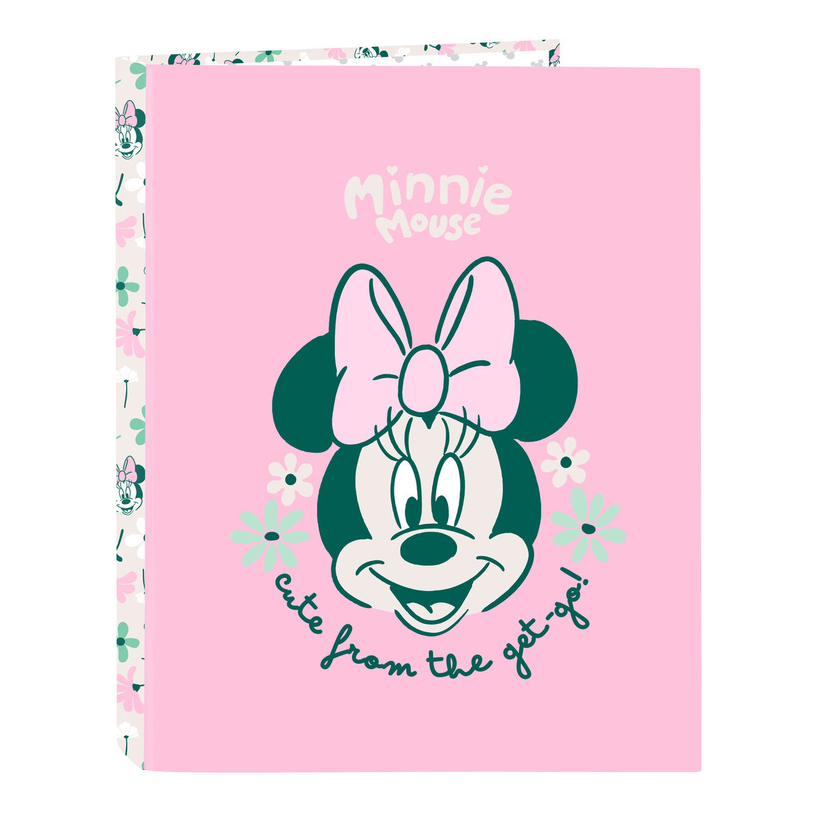 Ring binder Minnie Mouse Minty Pink A4 26.5 x 33 x 4 cm