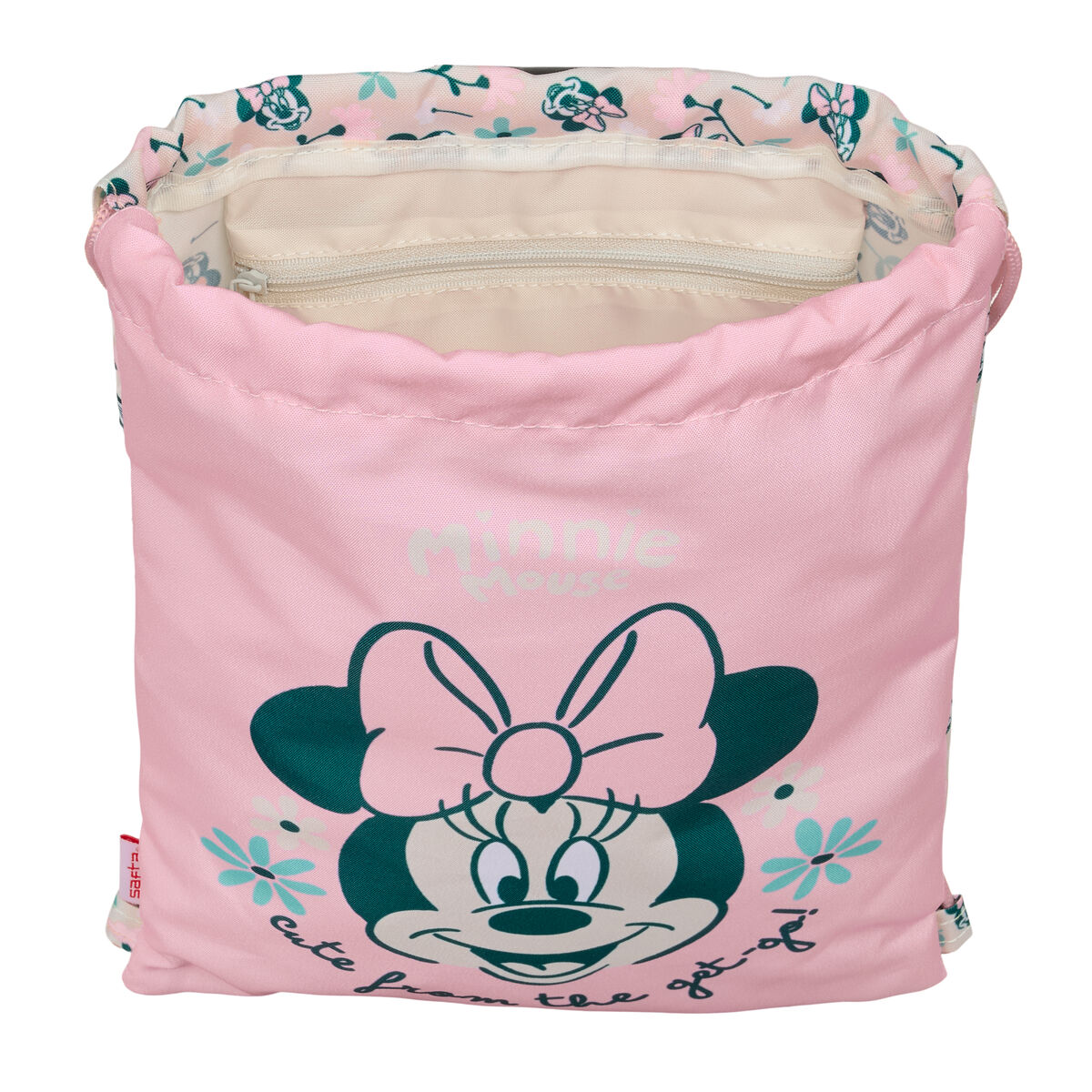 Rugtas met Koordjes Minnie Mouse Minty Roze 26 x 34 x 1 cm
