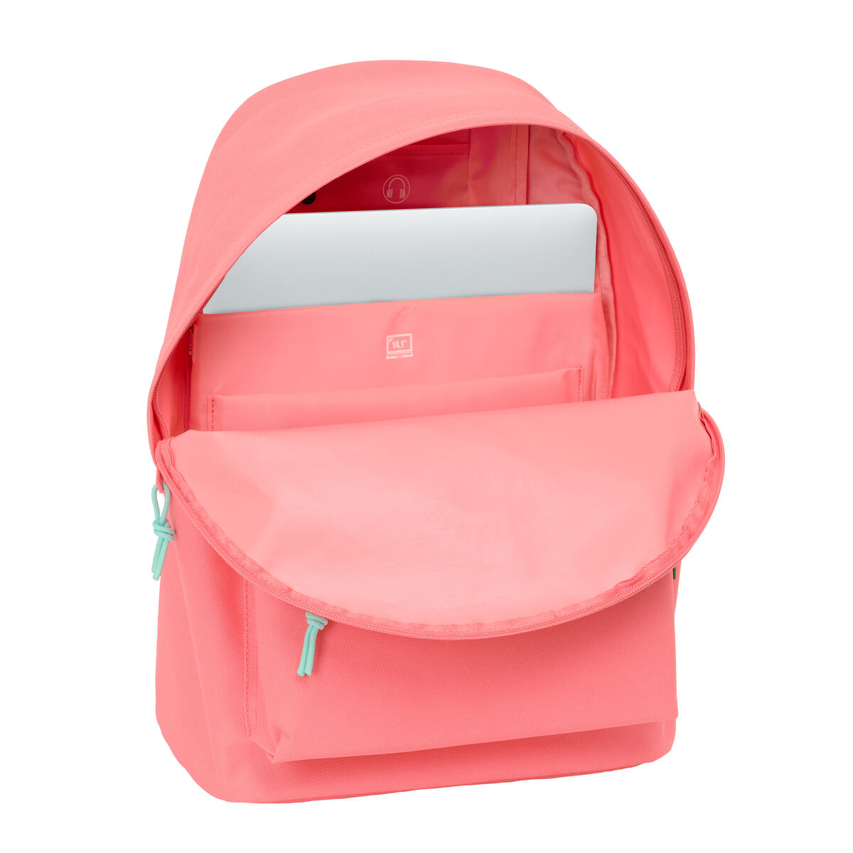 School Bag Benetton benetton basics Coral 31 x 41 x 16 cm
