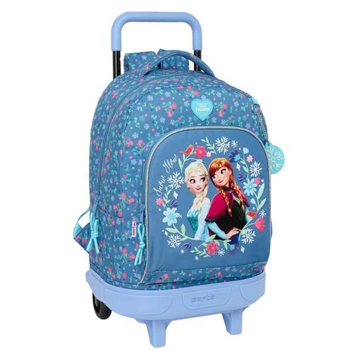Schoolrugzak met Wielen Frozen Blauw 33 x 45 x 22 cm