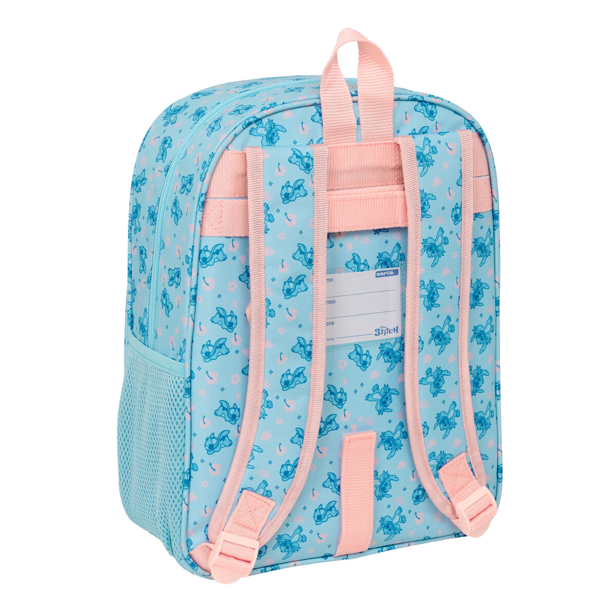 School Bag Lilo & Stitch Ohana Light Blue Light Pink 26 x 34 x 11 cm