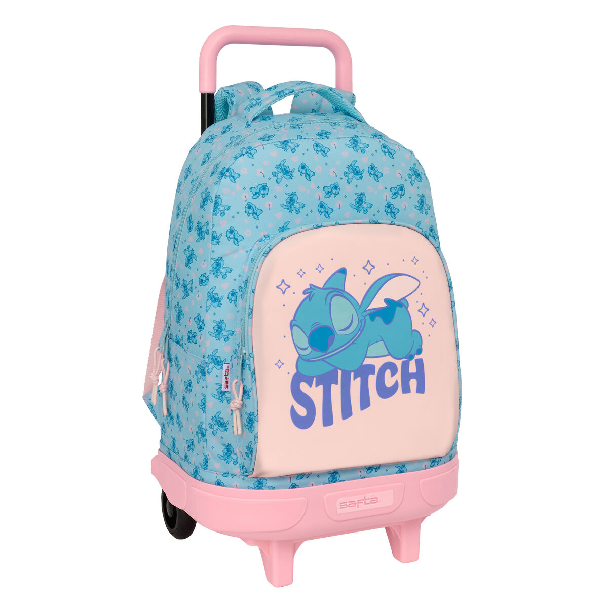 School Rucksack with Wheels Lilo & Stitch Ohana Blue 33 x 45 x 22 cm School Rucksack with Wheels Lilo & Stitch Ohana Blue 33 x 45 x 22 cm