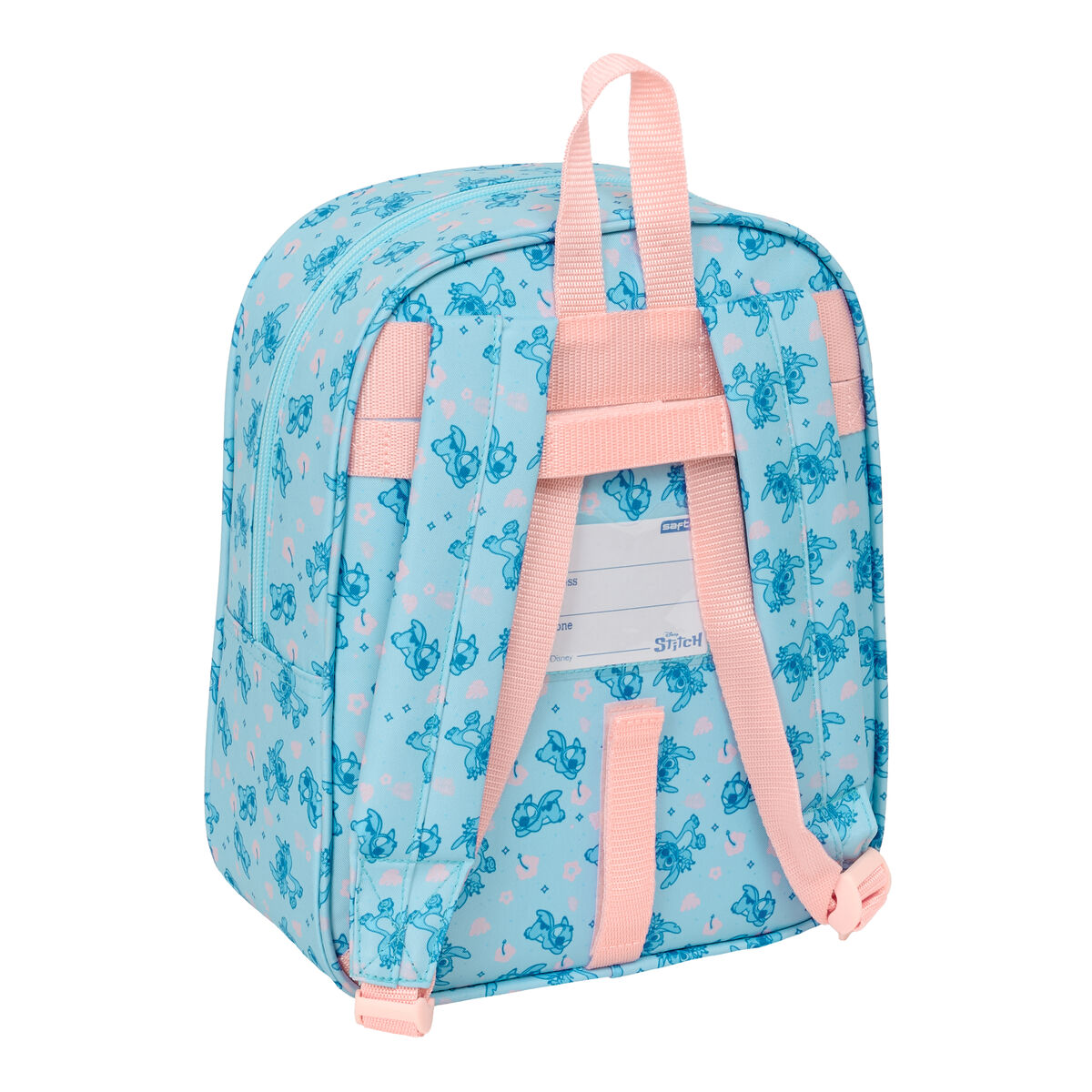 School Bag Lilo & Stitch Ohana Pink Light Blue 22 x 27 x 10 cm