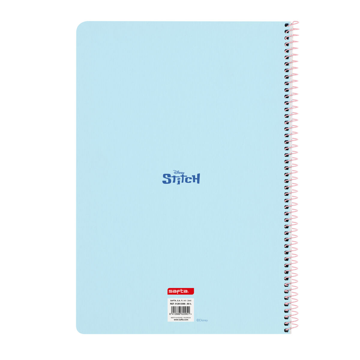 Ring binder Lilo & Stitch Ohana Blue Light Pink A4 21.5 x 31 x 1 cm