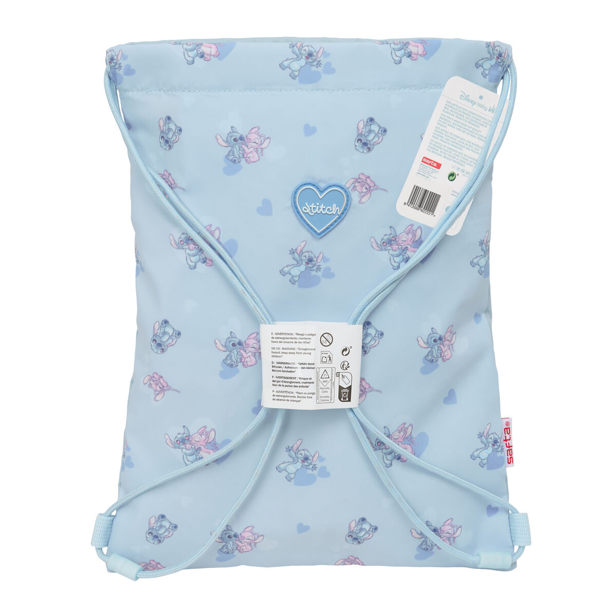 Backpack with Strings Lilo & Stitch Blue 26 x 34 x 1 cm