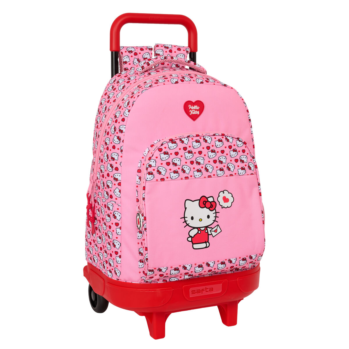 Schoolrugzak met Wielen Hello Kitty Roze 33 x 45 x 22 cm