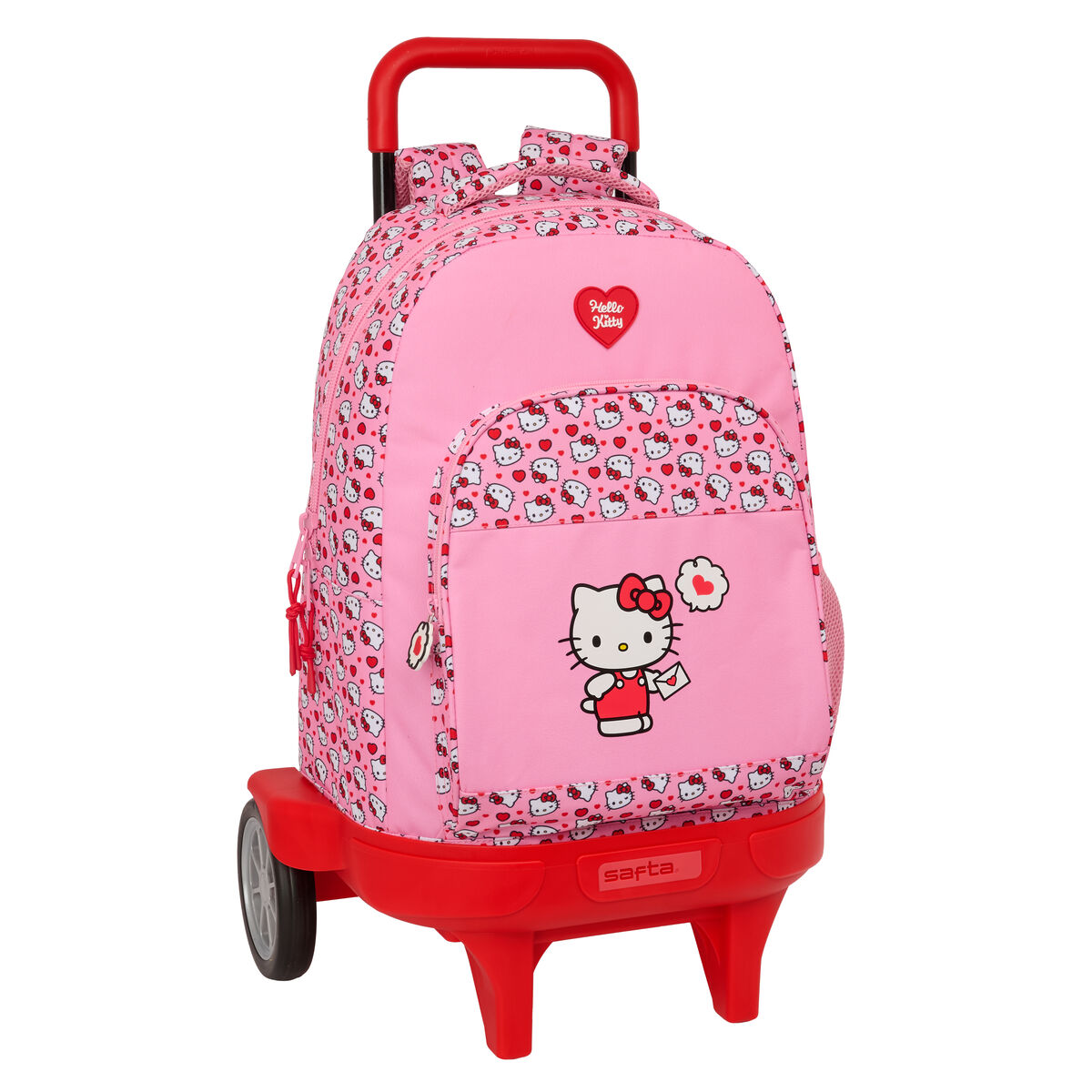 Schoolrugzak met Wielen Hello Kitty Roze 33 x 45 x 22 cm