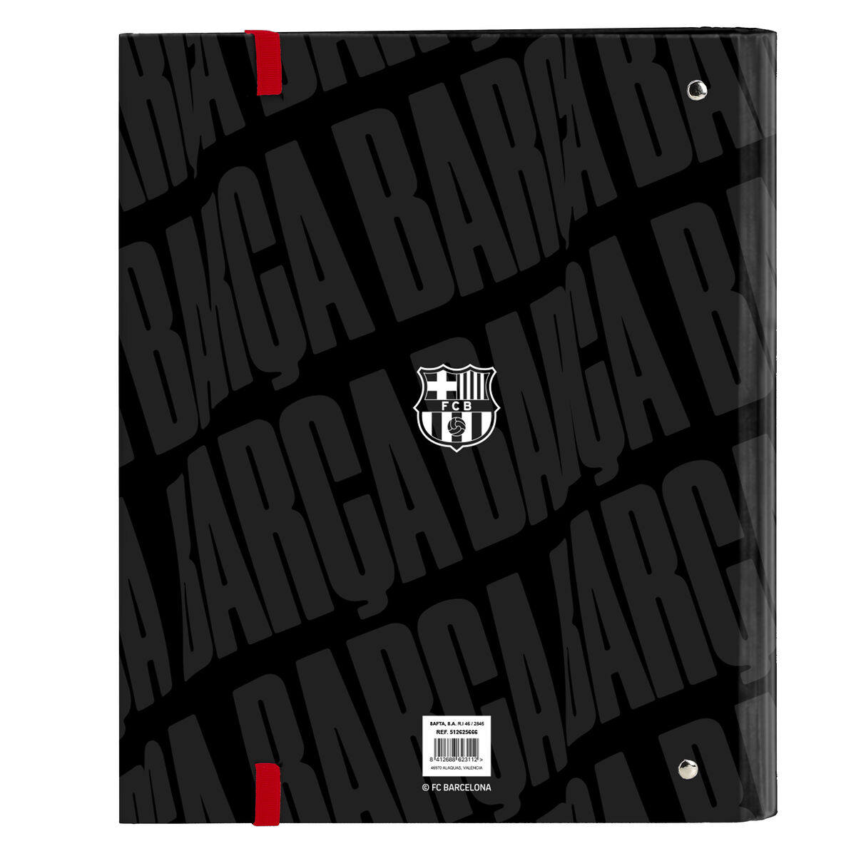 Ring binder F.C. Barcelona Black 27 x 32 x 3.5 cm