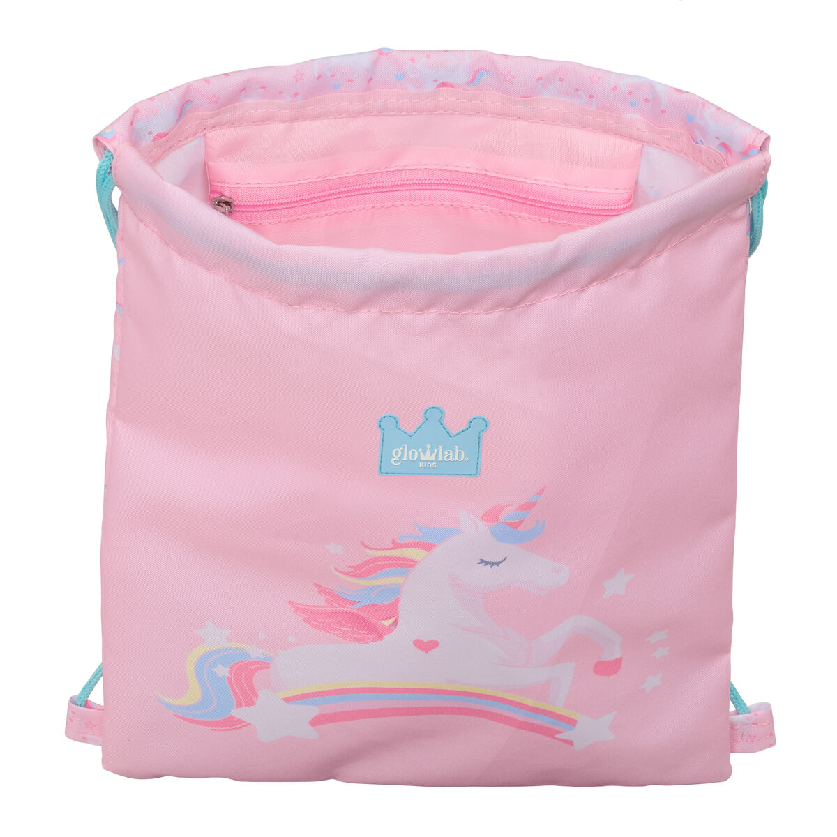 Rugtas met Koordjes Glow Lab Roze 26 x 34 x 1 cm