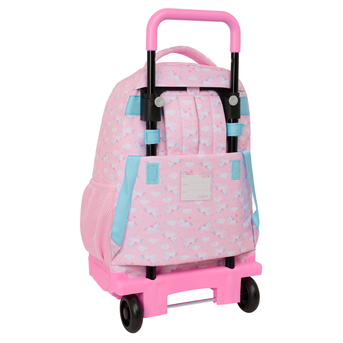 Schoolrugzak met Wielen Glow Lab Roze 33 x 45 x 22 cm