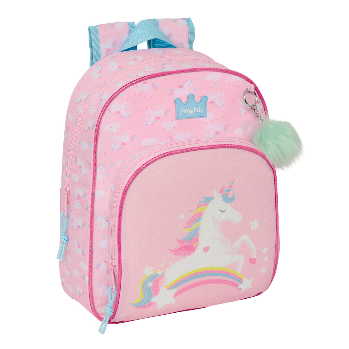 Schoolrugzak Glow Lab Roze 28 x 34 x 10 cm
