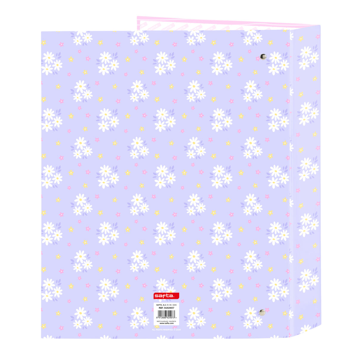 Ring binder Safta Bouquet Pink Lilac A4 27 x 33 x 6 cm