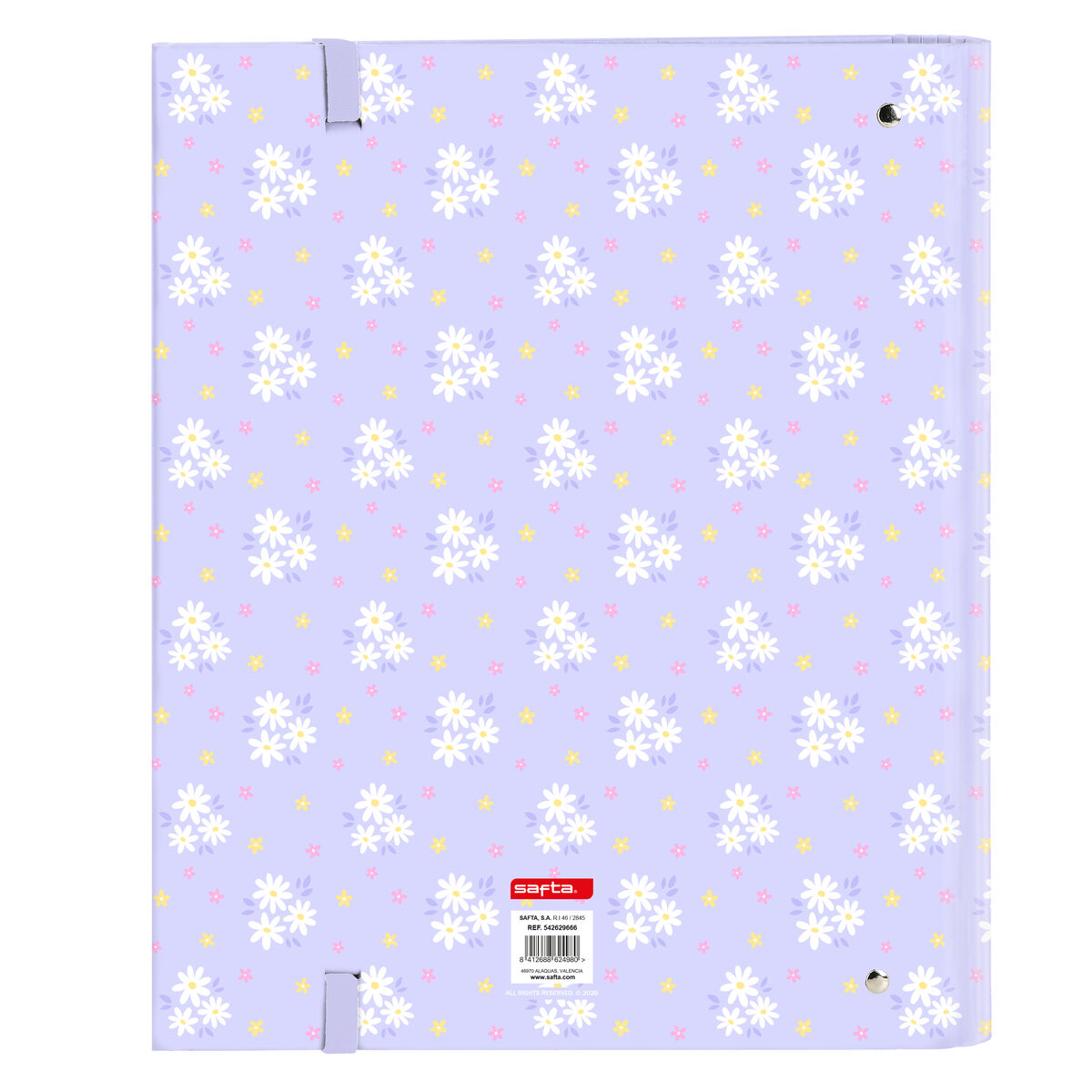 Ring binder Safta Bouquet Pink Lilac 27 x 32 x 3.5 cm