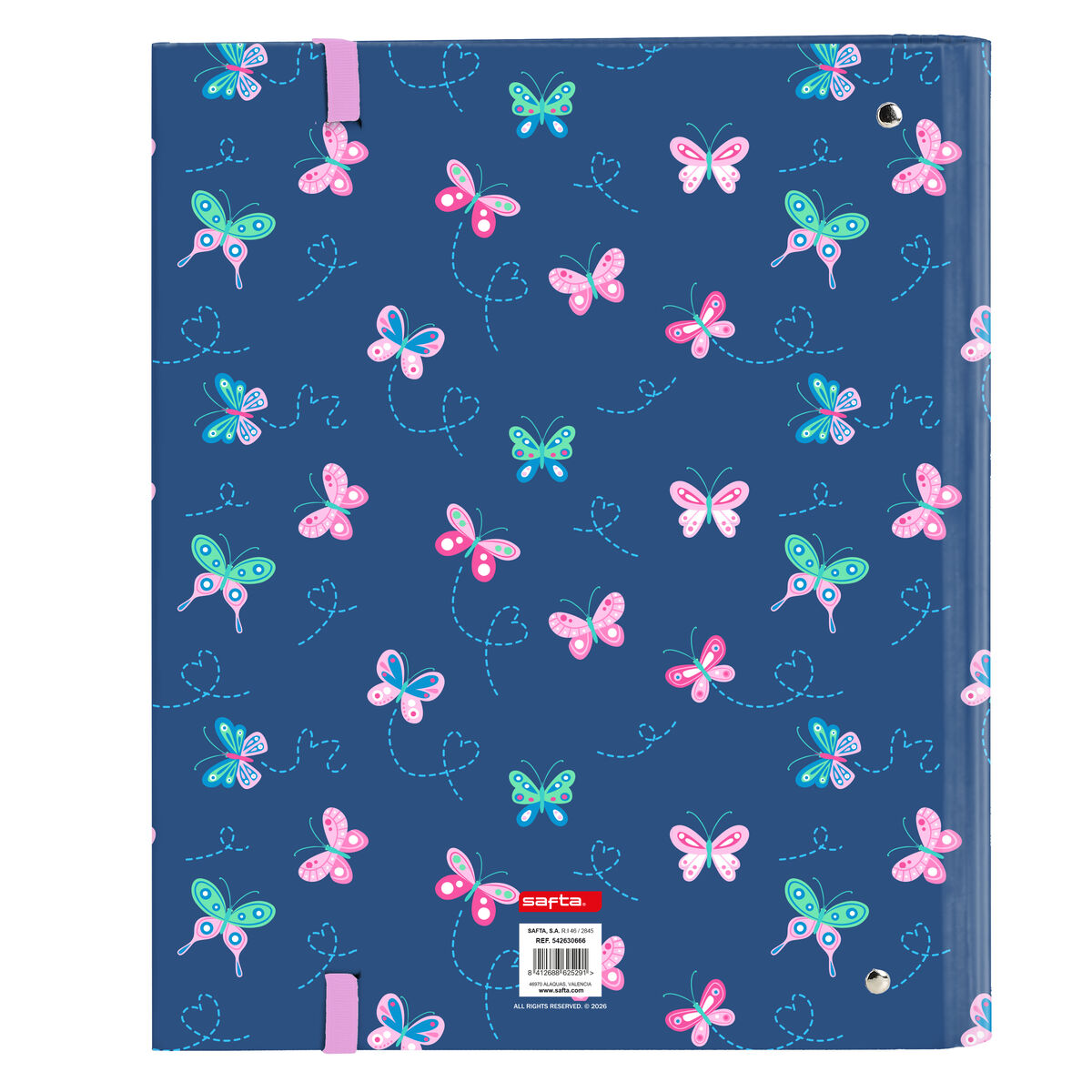 Ring binder BlackFit8 Mariposas Multicolour 27 x 32 x 3.5 cm