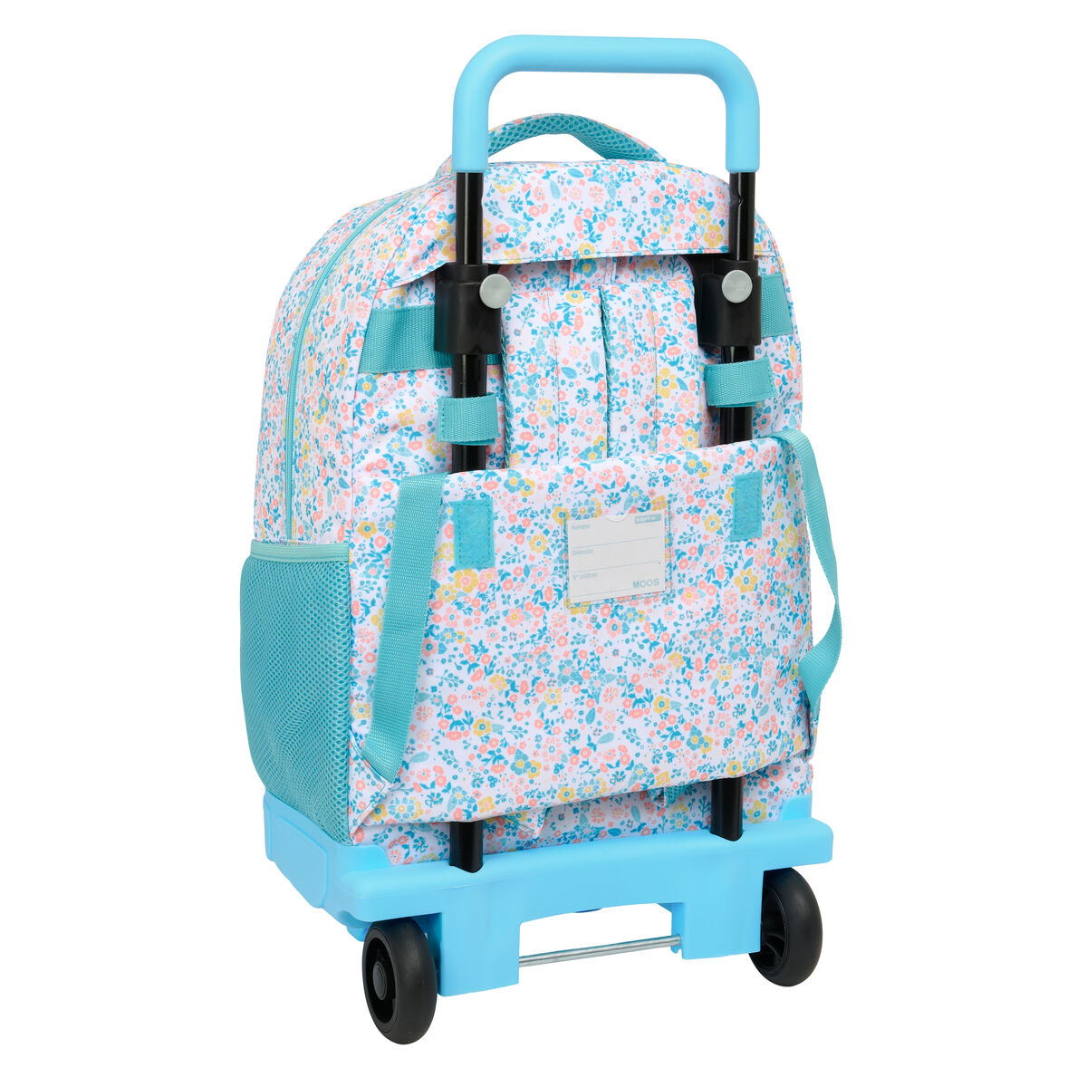 Schoolrugzak met Wielen Moos Fiori Multicolour 33 x 45 x 22 cm