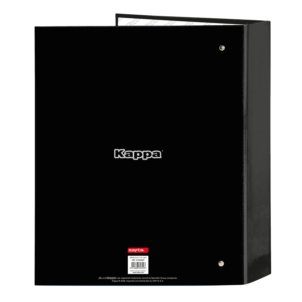 Ring binder Kappa Grey Black Grey A4 27 x 33 x 6 cm