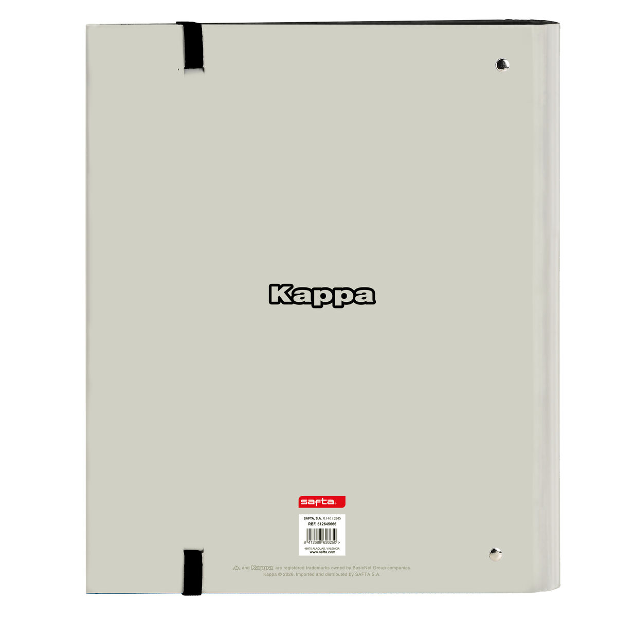 Ring binder Kappa Grey Black Grey 27 x 32 x 3.5 cm
