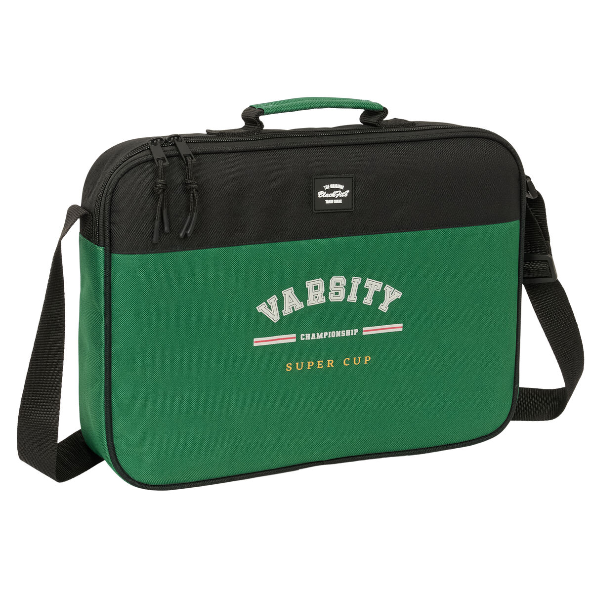 Schoolrugzak BlackFit8 Varsity Zwart Groen 38 x 28 x 6 cm