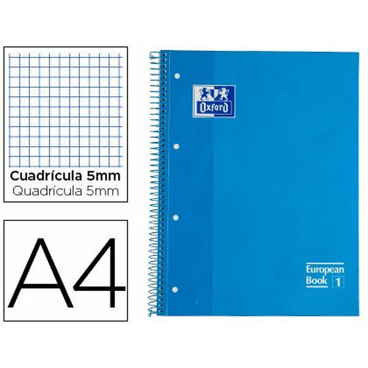 Image secondaire de Cahier Oxford Classic Turquoise A4 80 Volets (5 Unités)