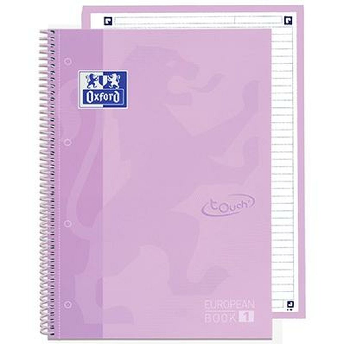 Cuaderno Oxford European Book School Lavanda A4 5 Piezas