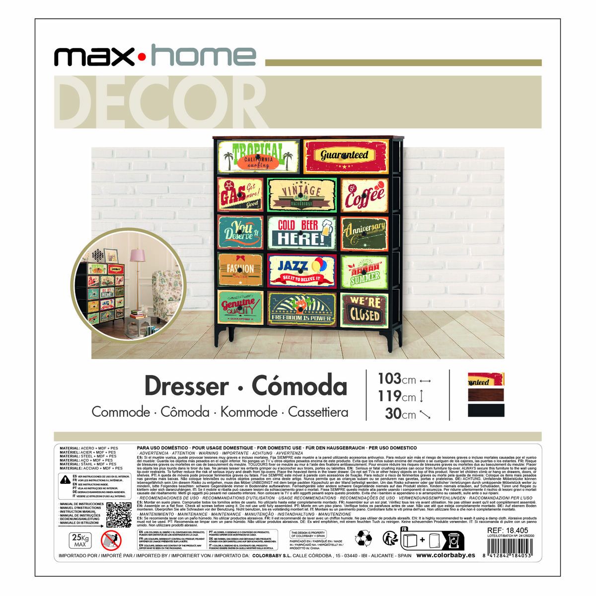 Ladenkast Max Home Vintage (Refurbished A)