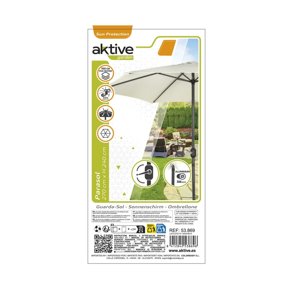 Sunshade Aktive Polyester Aluminium