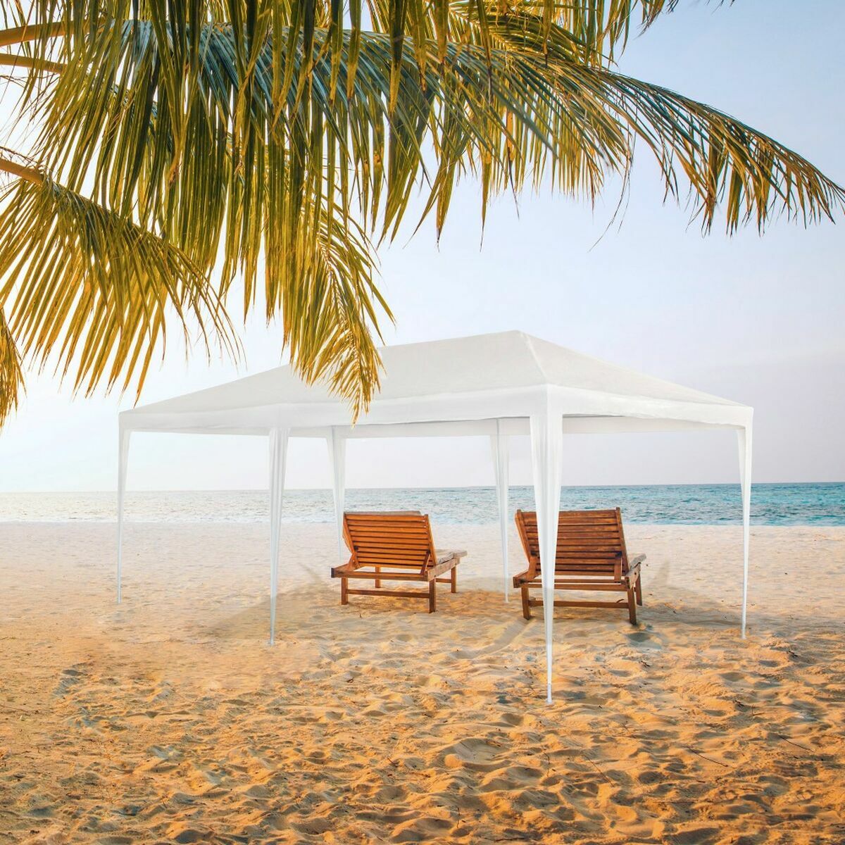 Gazebo Aktive White 300 x 600 cm Metal Plastic