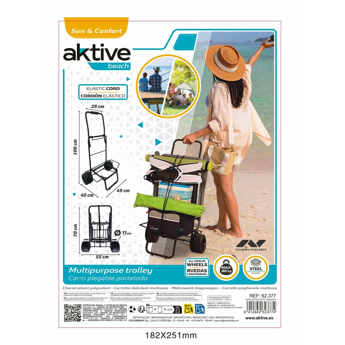 Multifunctioneel strandkarretje Aktive (Refurbished A)