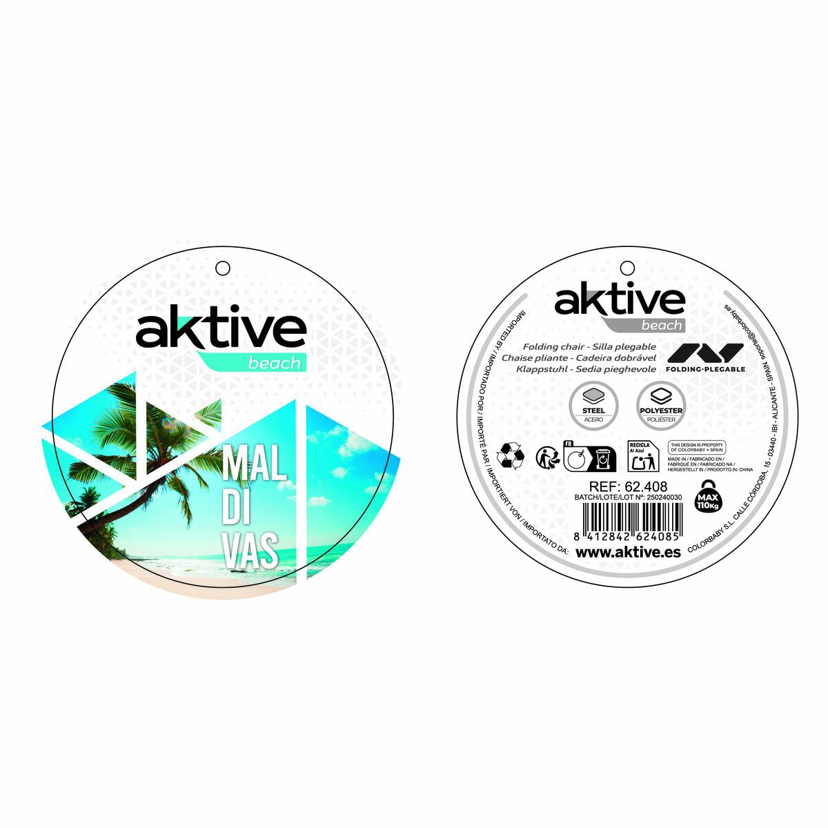 Folding Chair Aktive 45 x 40 x 70 cm