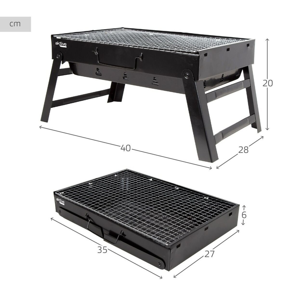Barbecue Draagbare Aktive Zwart (Refurbished A)