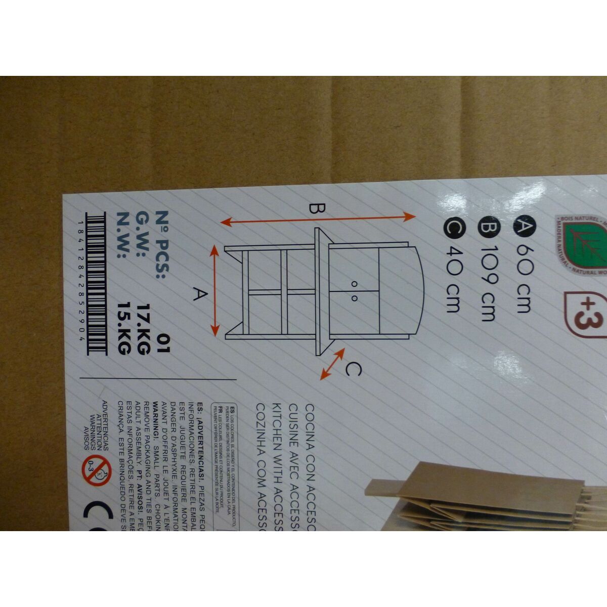 kuchnia zabawka Play & Learn 60 x 109 x 40 cm