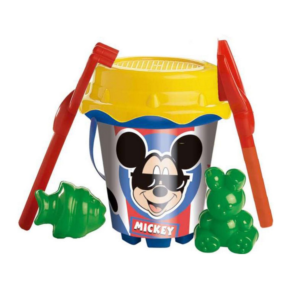 Cubo de Playa Unice Toys Mickey Mouse PVC (6 pcs)