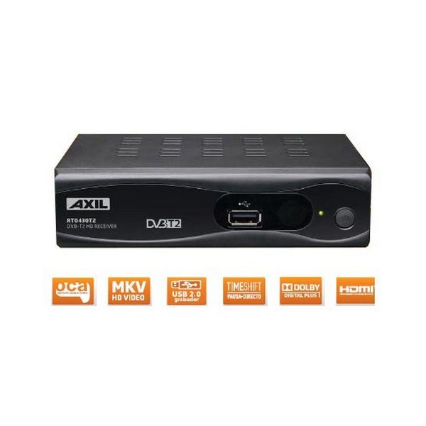 Sintonizador TDT Aura ARIES T2 HDMI USB 2.0 Negro