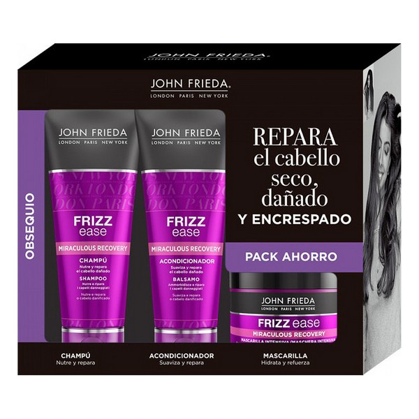 Assortiment pour cheveux unisexe Frizz-ease Recovery John Frieda (3 pcs)   